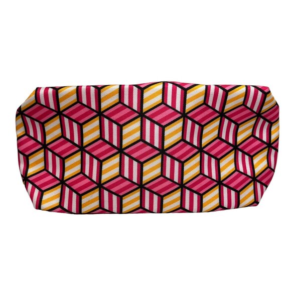 Clinique Make Up Bag Pink Orange Excellent Condition - Picture 2 of 10